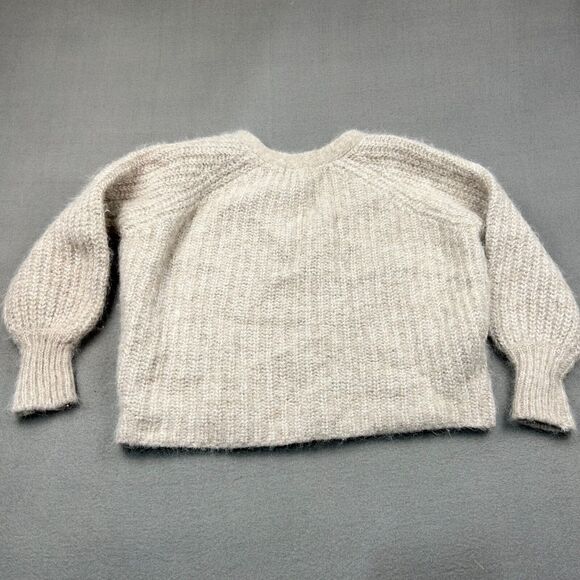 Sézane Basile Cardigan Sweater XS Light Beige Wool Alpaca Oversized - Picture 5 of 13